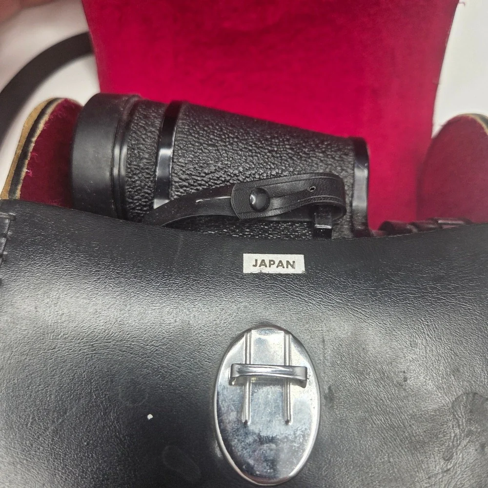 Taylor Binoculars 7x35 Wide Angle Model 2802 Black Vintage Japan Leather Case